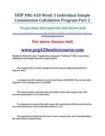 Simple Commission Calculation Program Part 2 Simple Commission Calculation Program Part 2