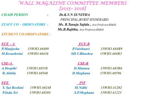 Wall Magzine  2015-16