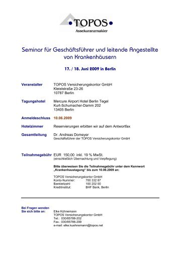 tagesordnung - TOPOS Versicherungskontor GmbH