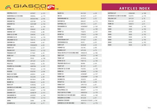 Giasco Catalogo tecnico 2017