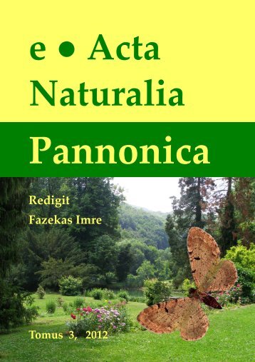 e Acta Naturalia Pannonica - EPA