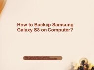 How to Backup Samsung Galaxy S8 on Computer?