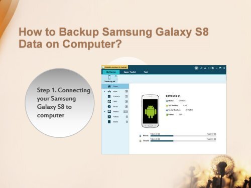 How to Backup Samsung Galaxy S8 on Computer?