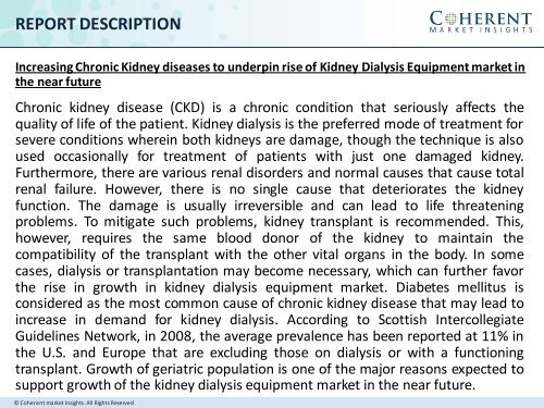 Kidney Dialysis Equipment Market to be Surpass US$ 24.5 Billion by 2024