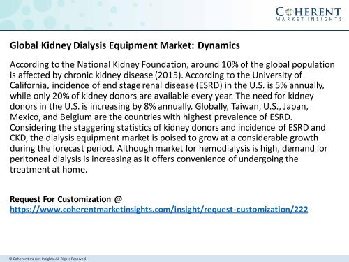 Kidney Dialysis Equipment Market to be Surpass US$ 24.5 Billion by 2024