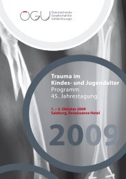 Trauma im Kindes - Österreichische Gesellschaft für Unfallchirurgie