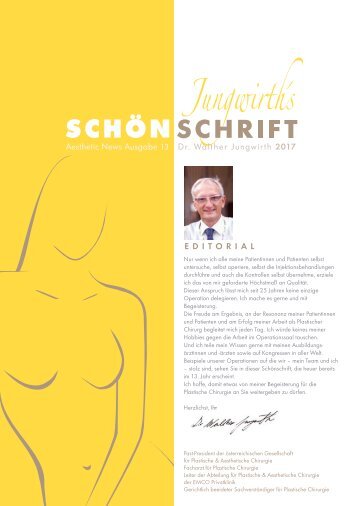 Aesthetic News - Ausgabe 13 - Dr. Walther Jungwirth 2017