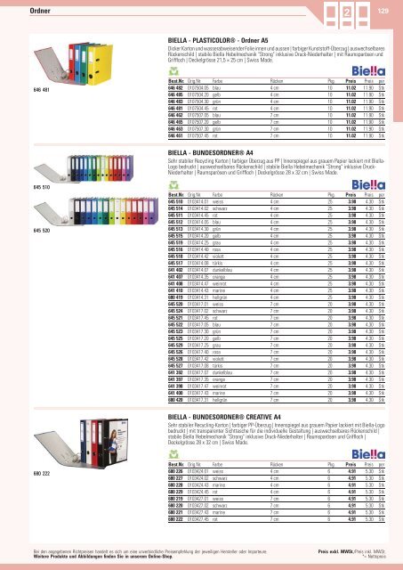 www.EasyBuero.ch - Bürobedarf Katalog