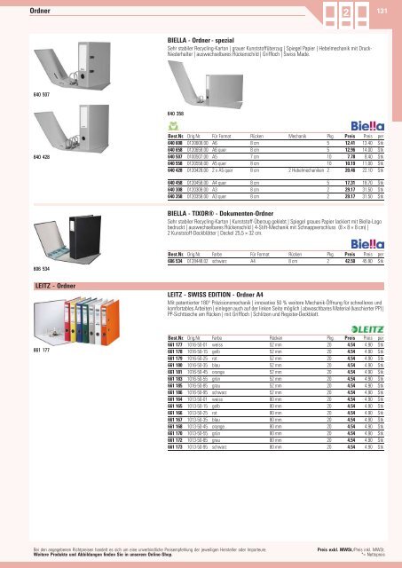 www.EasyBuero.ch - Bürobedarf Katalog