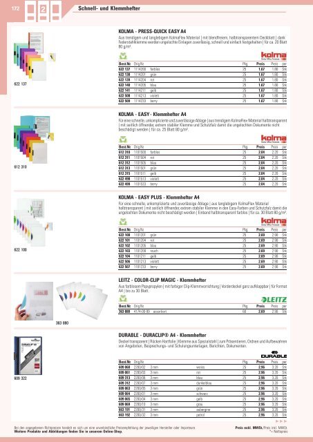 www.EasyBuero.ch - Bürobedarf Katalog