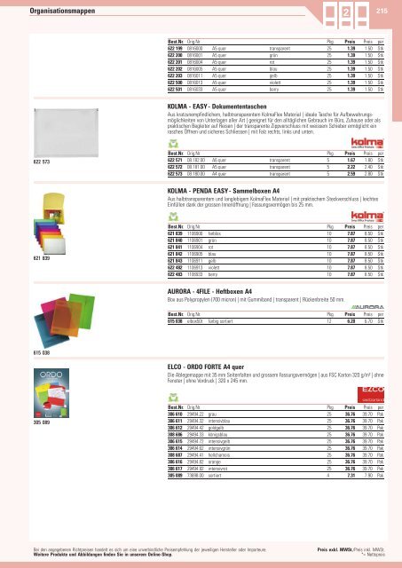 www.EasyBuero.ch - Bürobedarf Katalog