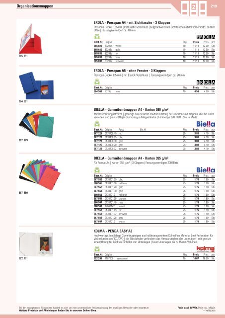 www.EasyBuero.ch - Bürobedarf Katalog