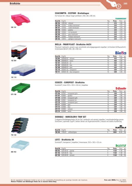 www.EasyBuero.ch - Bürobedarf Katalog