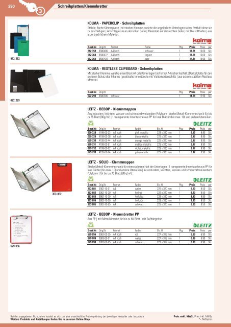 www.EasyBuero.ch - Bürobedarf Katalog