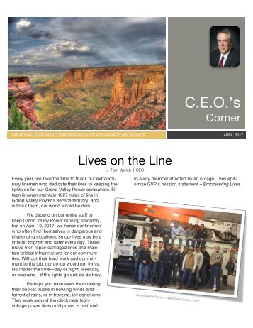 April 2017_CEO Newsletter