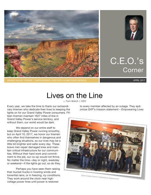 April 2017_CEO Newsletter