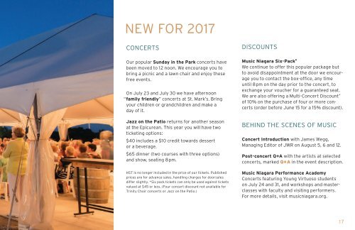 Music Niagara 2017 Handbook