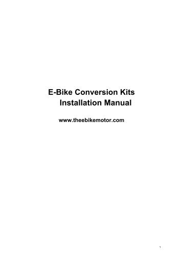 Ebike install manual-pdf