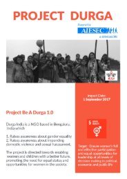 Project Durga powered by AIESEC in Bangalore