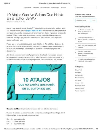 10 Atajos Que No Sabías Que Había En El Editor de Wix