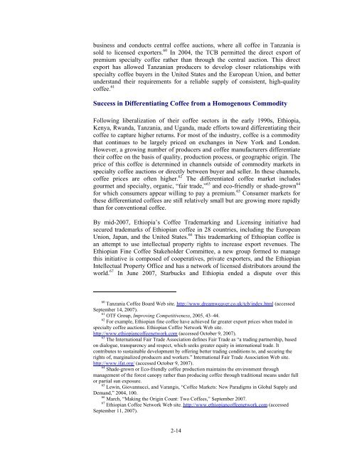 Factors Affecting Trade Patterns of - United States International ...