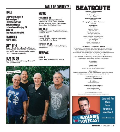 BeatRoute Magazine AB print e-edition - April 2017