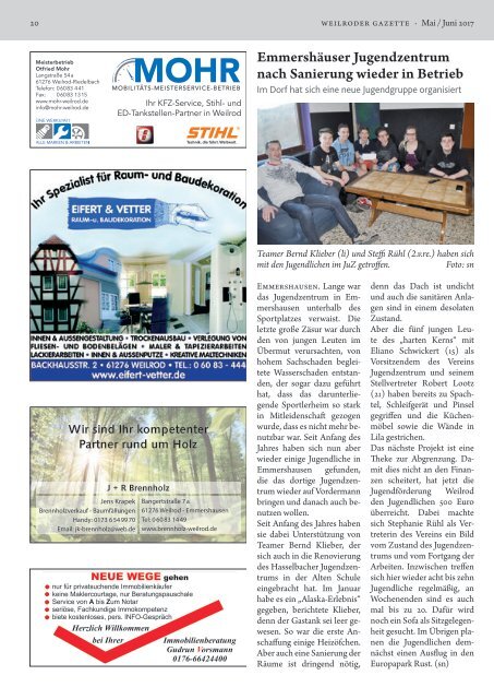 Weilroder Gazette Mai/Juni 2017