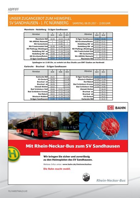 Hardtwald Live, Nr. 16, 16/17, SVS - KSC