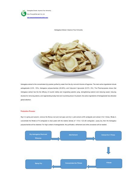 Astragalus Extract Improve Your Immunity