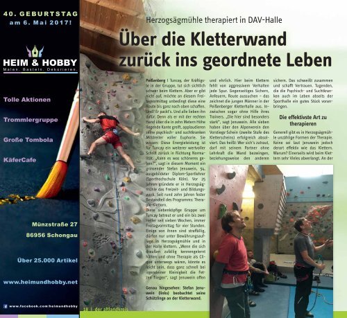 Altlandkreis Ausgabe Mai/Juni 2017 - Das Magazin für den westlichen Pfaffenwinkel