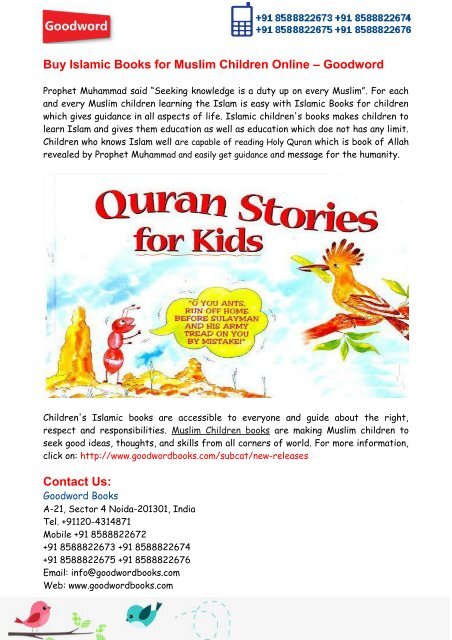 Buy Islamic Books For Muslim Children Online Goodword