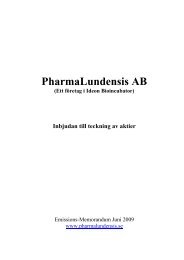PharmaLundensis AB - Ideon