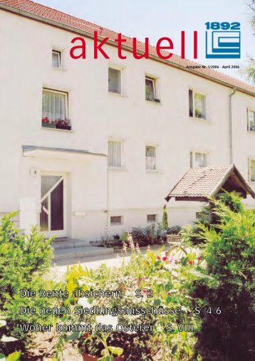 April 2006 - Berliner Bau- und Wohnungsgenossenschaft von 1892 eG