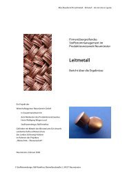 Projektergebnisse Leitmetall