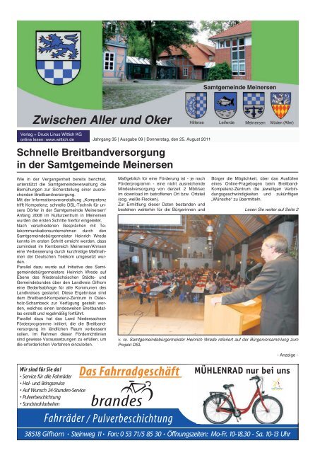 "Zwischen Aller und Oker" Nr. 9 - Samtgemeinde Meinersen