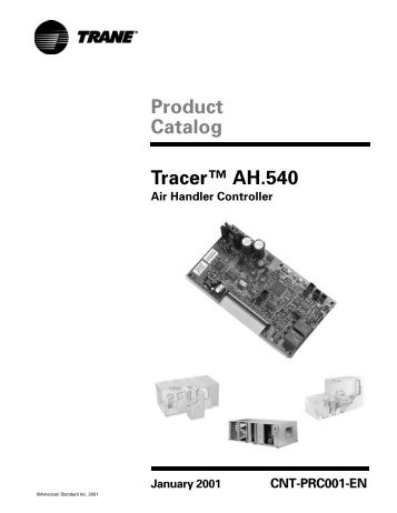 Product Catalog TracerÃ¢ÂÂ¢ AH.540 - Trane