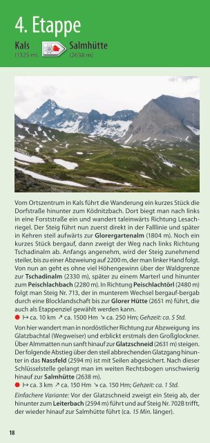 Großglocknerrunde Broschuere Osttirol_DE