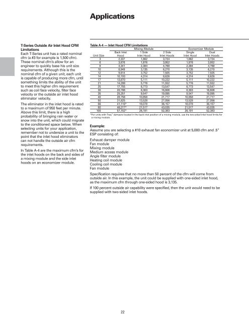 T-Series Climate Changer  ® Air Handlers  Sizes 3 through ... - Trane