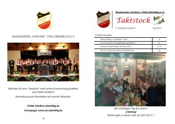 Taktstock April 2017