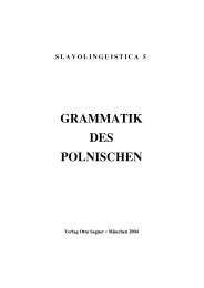 slavolinguistica 5 grammatik des polnischen - Das slavische Verb