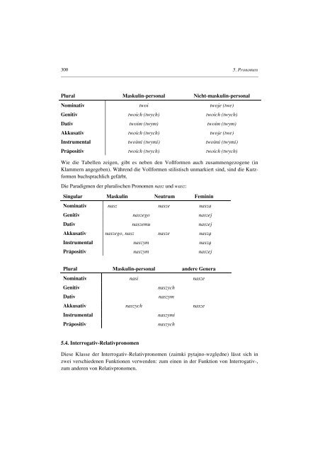 slavolinguistica 5 grammatik des polnischen - Das slavische Verb