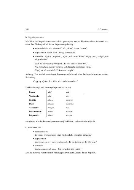 slavolinguistica 5 grammatik des polnischen - Das slavische Verb