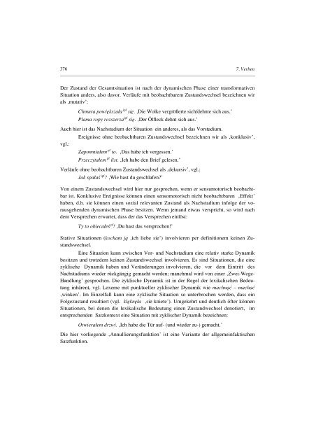 slavolinguistica 5 grammatik des polnischen - Das slavische Verb