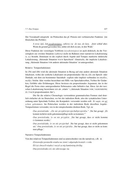 slavolinguistica 5 grammatik des polnischen - Das slavische Verb