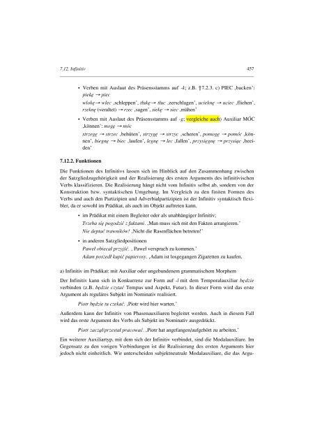 slavolinguistica 5 grammatik des polnischen - Das slavische Verb