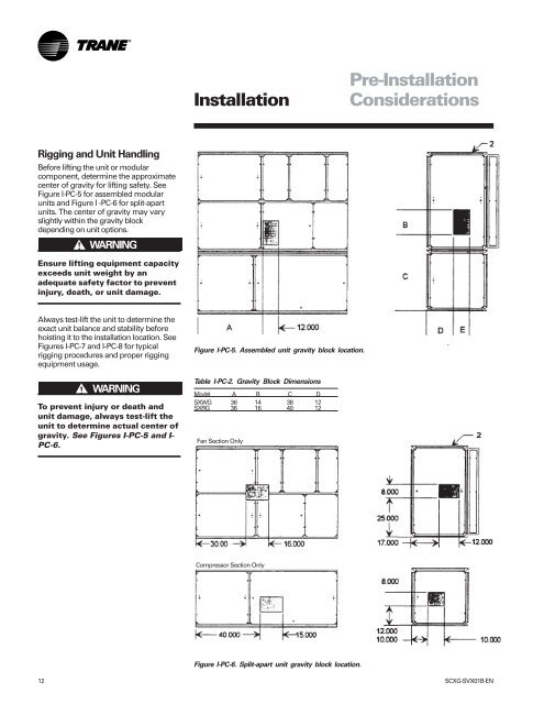 Installation, Owner, and Diagnostic Manual IntelliPak® - Trane