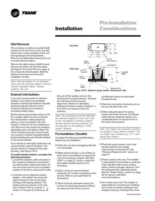 Installation, Owner, and Diagnostic Manual IntelliPak® - Trane