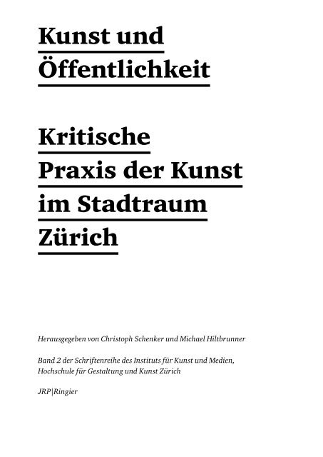 PDF-Dokument, 1.6 MB - Kunst Öffentlichkeit Zürich