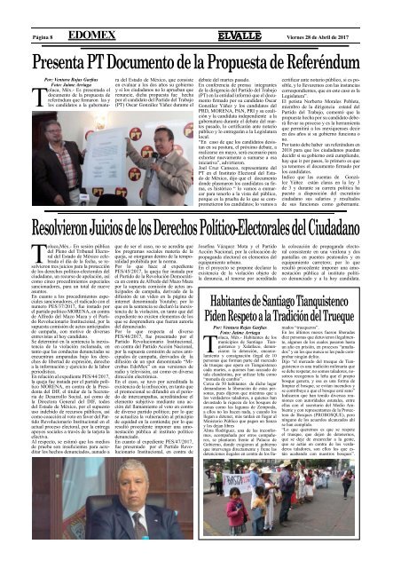 Edición del Viernes 28 de Abril