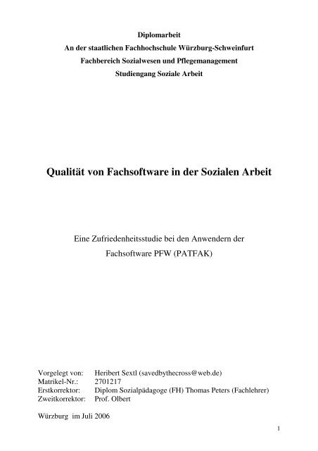 Qualität von Fachsoftware in der Sozialen Arbeit - Sozialinformatik